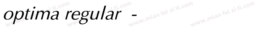 optima regular字体字体转换